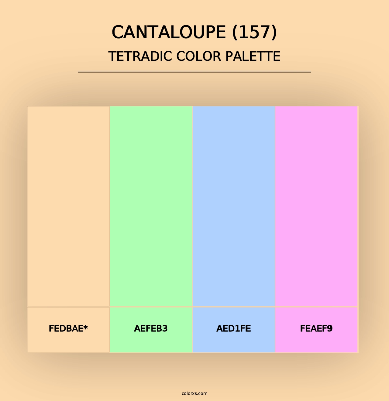 Cantaloupe (157) - Tetradic Color Palette