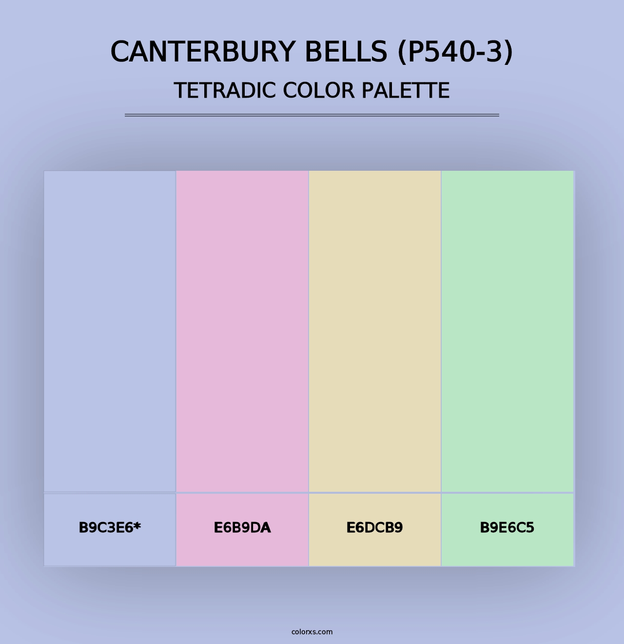 Canterbury Bells (P540-3) - Tetradic Color Palette