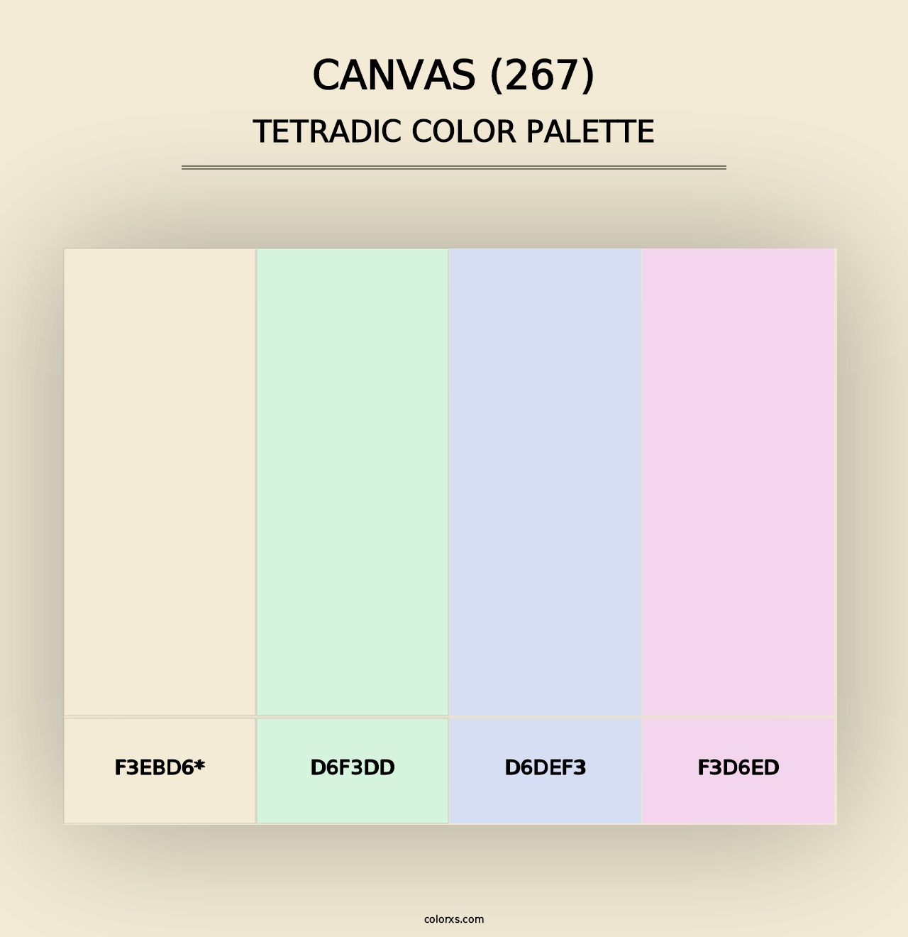 Canvas (267) - Tetradic Color Palette