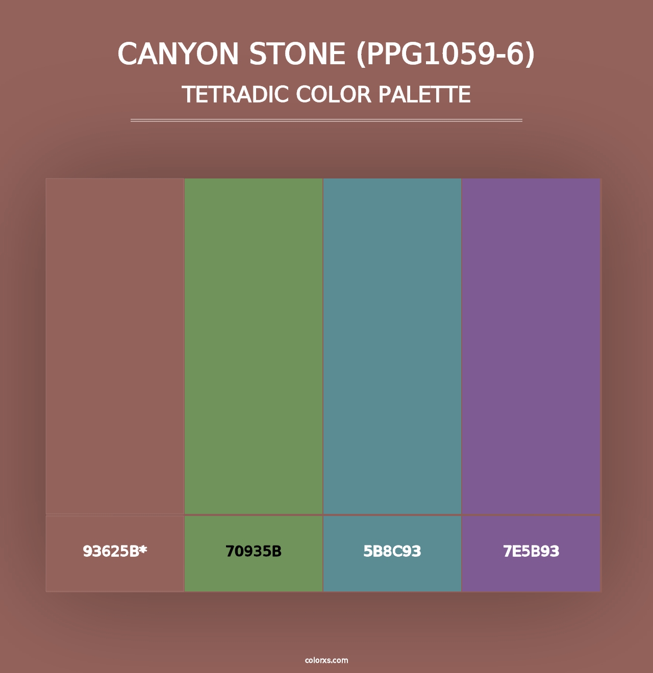 Canyon Stone (PPG1059-6) - Tetradic Color Palette