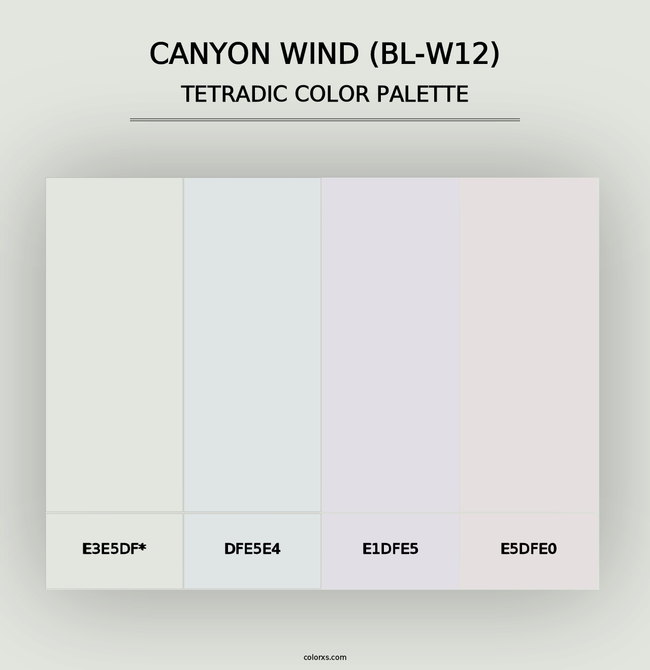 Canyon Wind (BL-W12) - Tetradic Color Palette