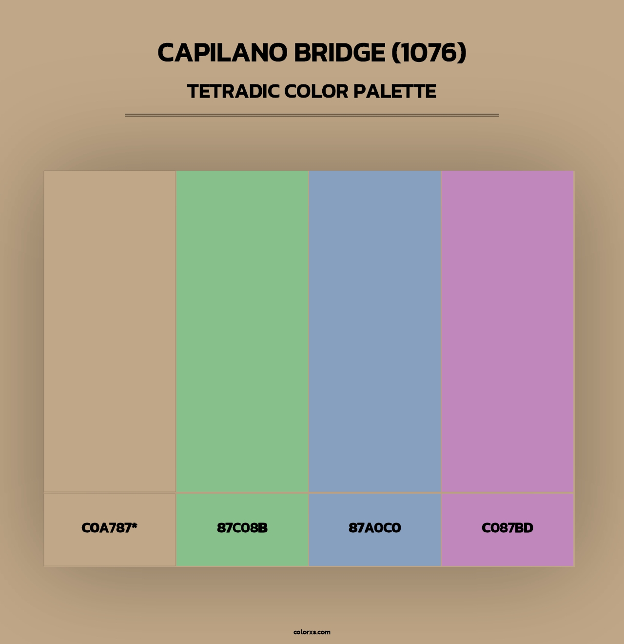 Capilano Bridge (1076) - Tetradic Color Palette