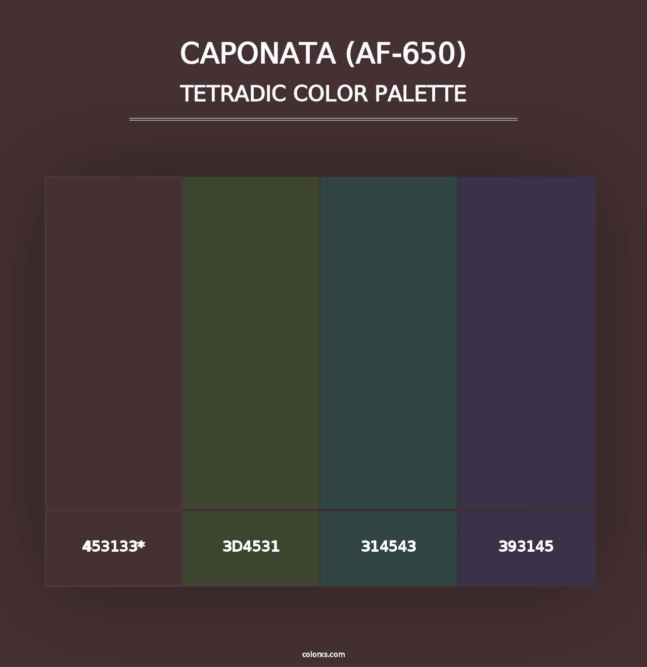 Caponata (AF-650) - Tetradic Color Palette