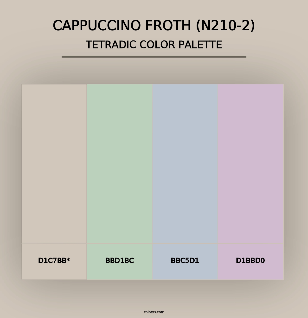 Cappuccino Froth (N210-2) - Tetradic Color Palette