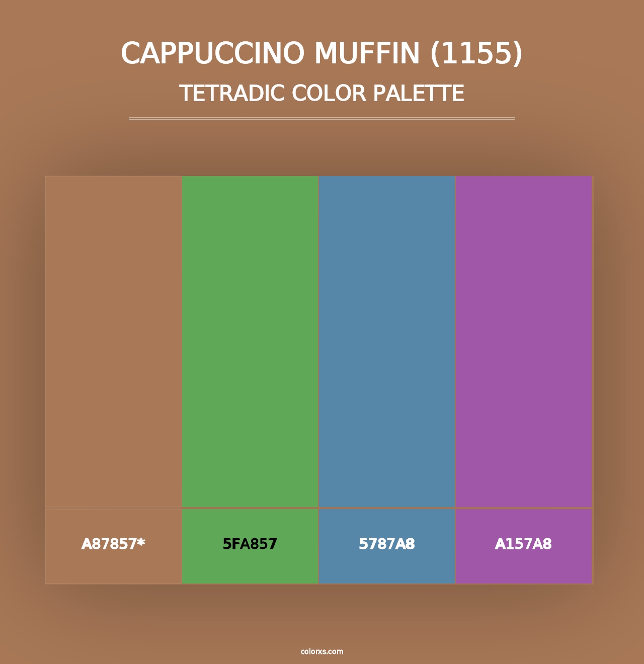 Cappuccino Muffin (1155) - Tetradic Color Palette