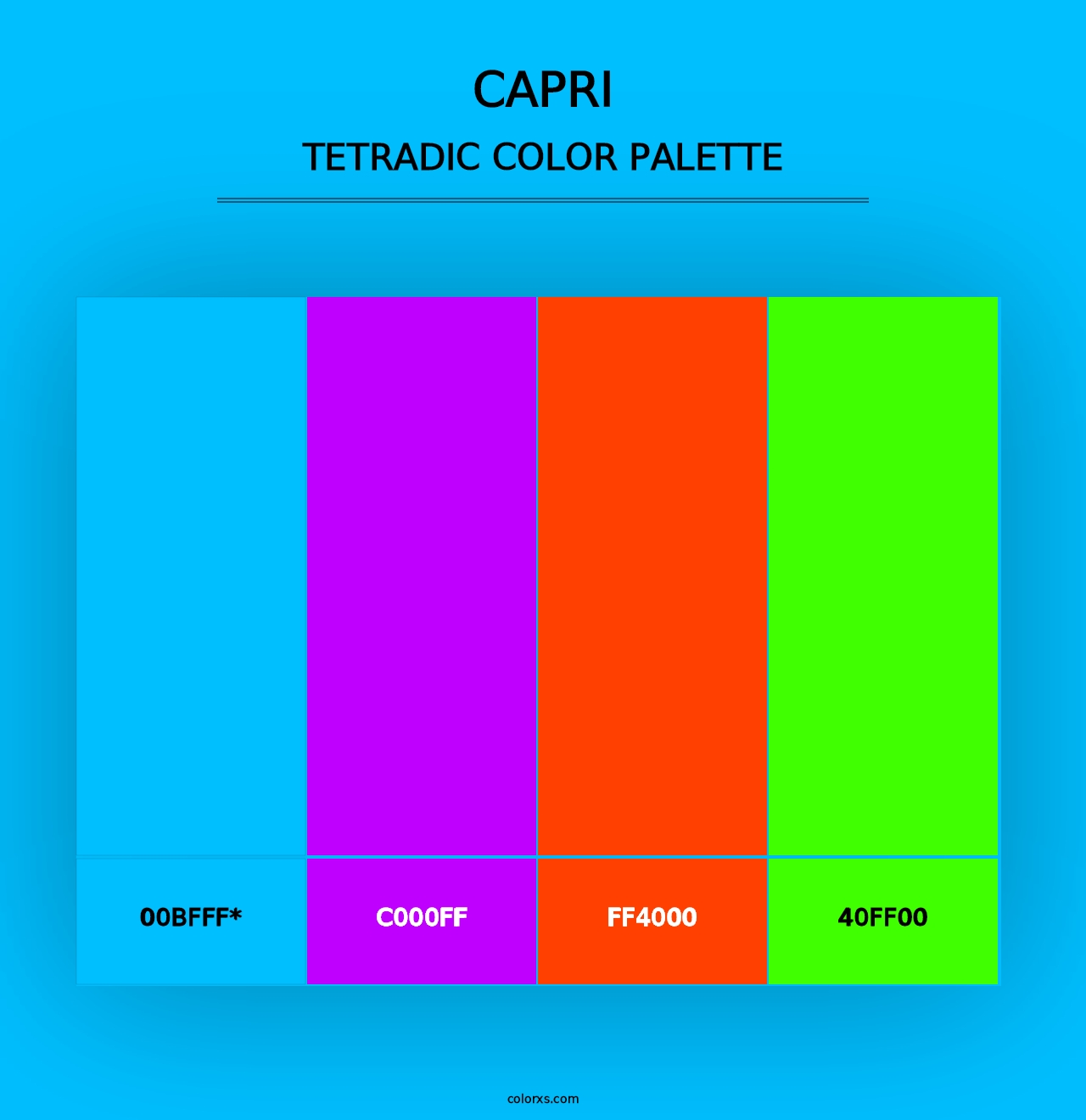 Capri - Tetradic Color Palette