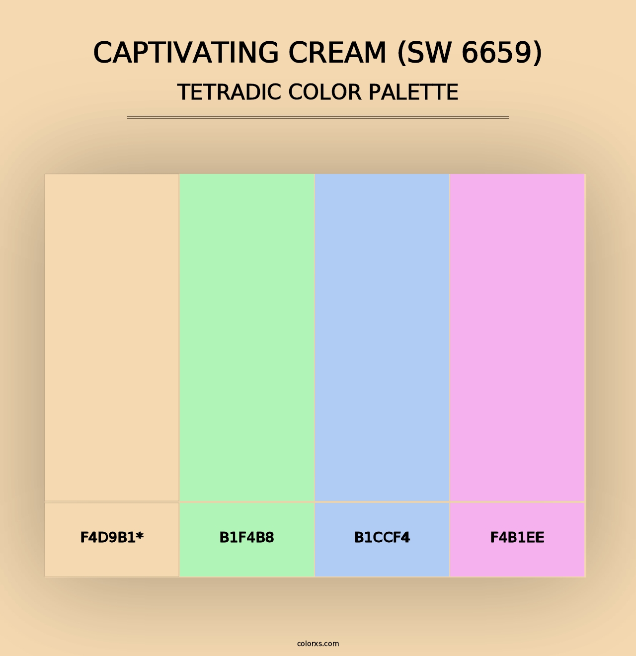 Captivating Cream (SW 6659) - Tetradic Color Palette