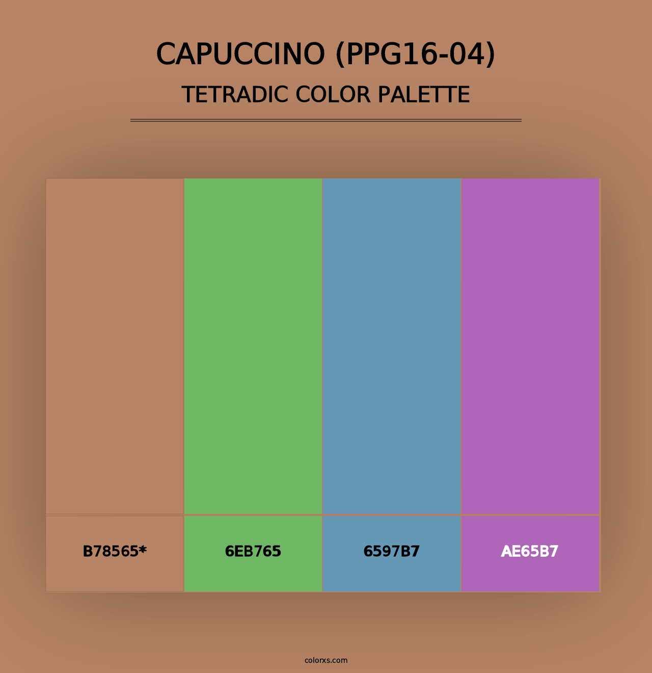 Capuccino (PPG16-04) - Tetradic Color Palette