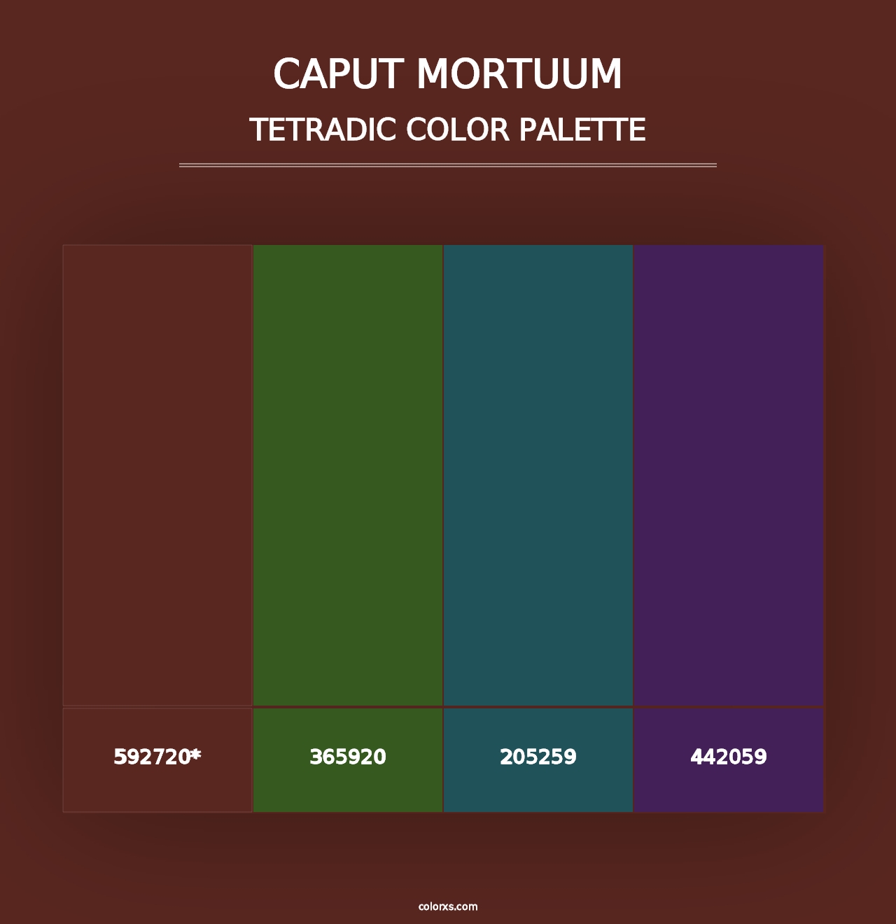 Caput mortuum - Tetradic Color Palette