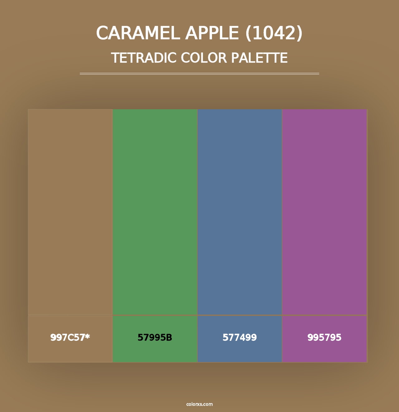 Caramel Apple (1042) - Tetradic Color Palette