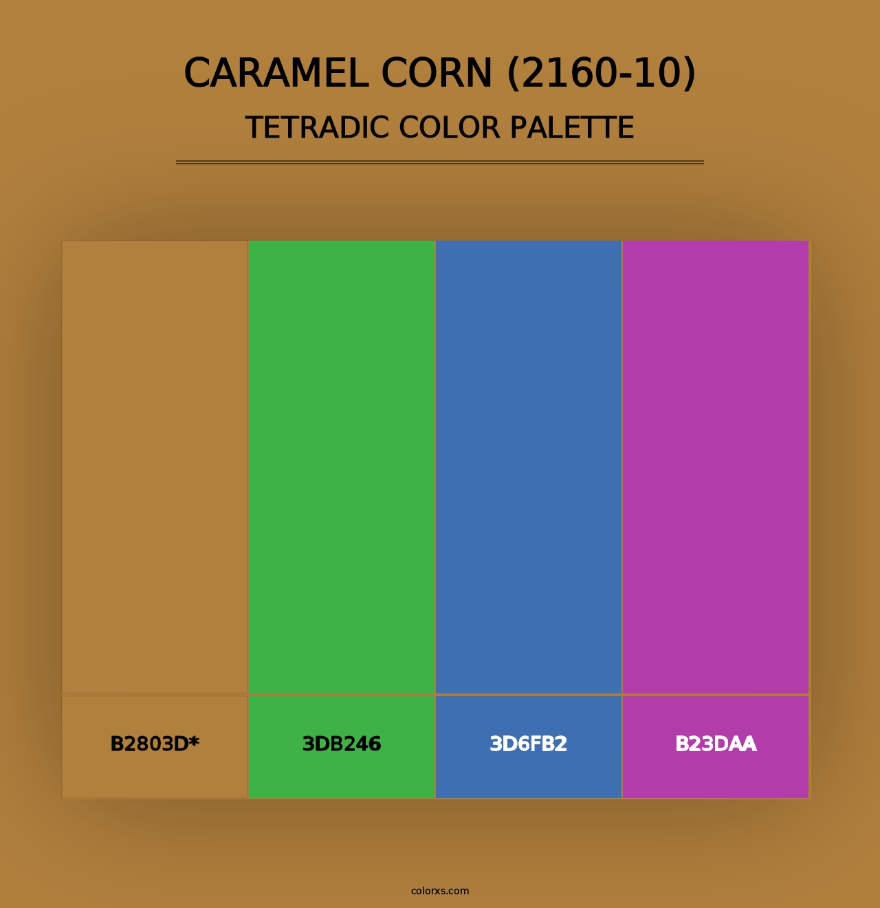 Caramel Corn (2160-10) - Tetradic Color Palette