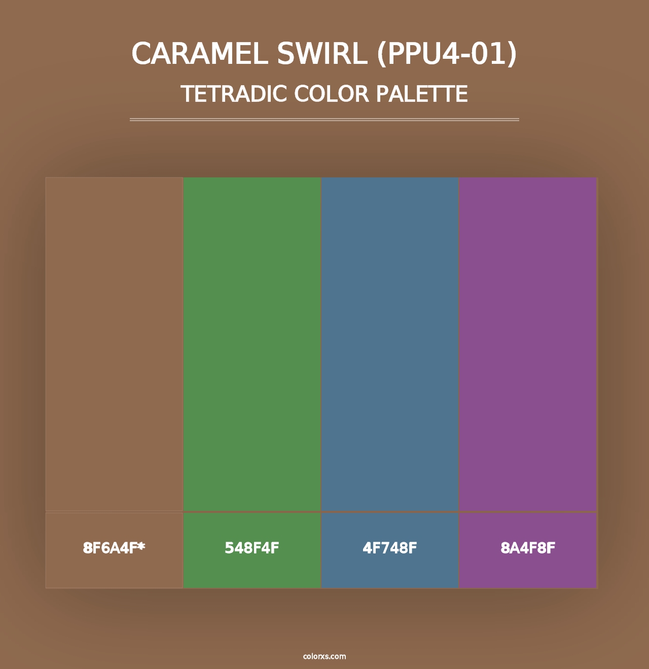 Caramel Swirl (PPU4-01) - Tetradic Color Palette