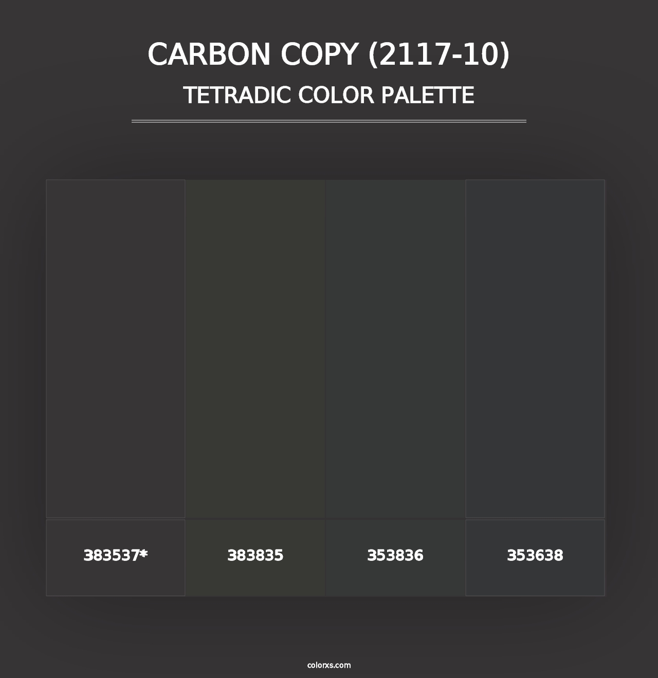 Carbon Copy (2117-10) - Tetradic Color Palette