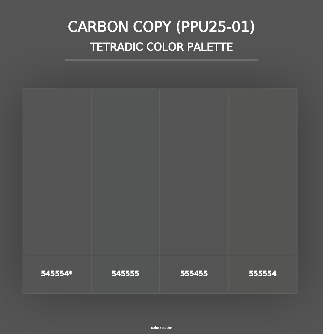 Carbon Copy (PPU25-01) - Tetradic Color Palette