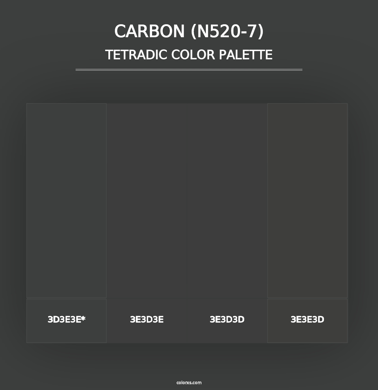 Carbon (N520-7) - Tetradic Color Palette