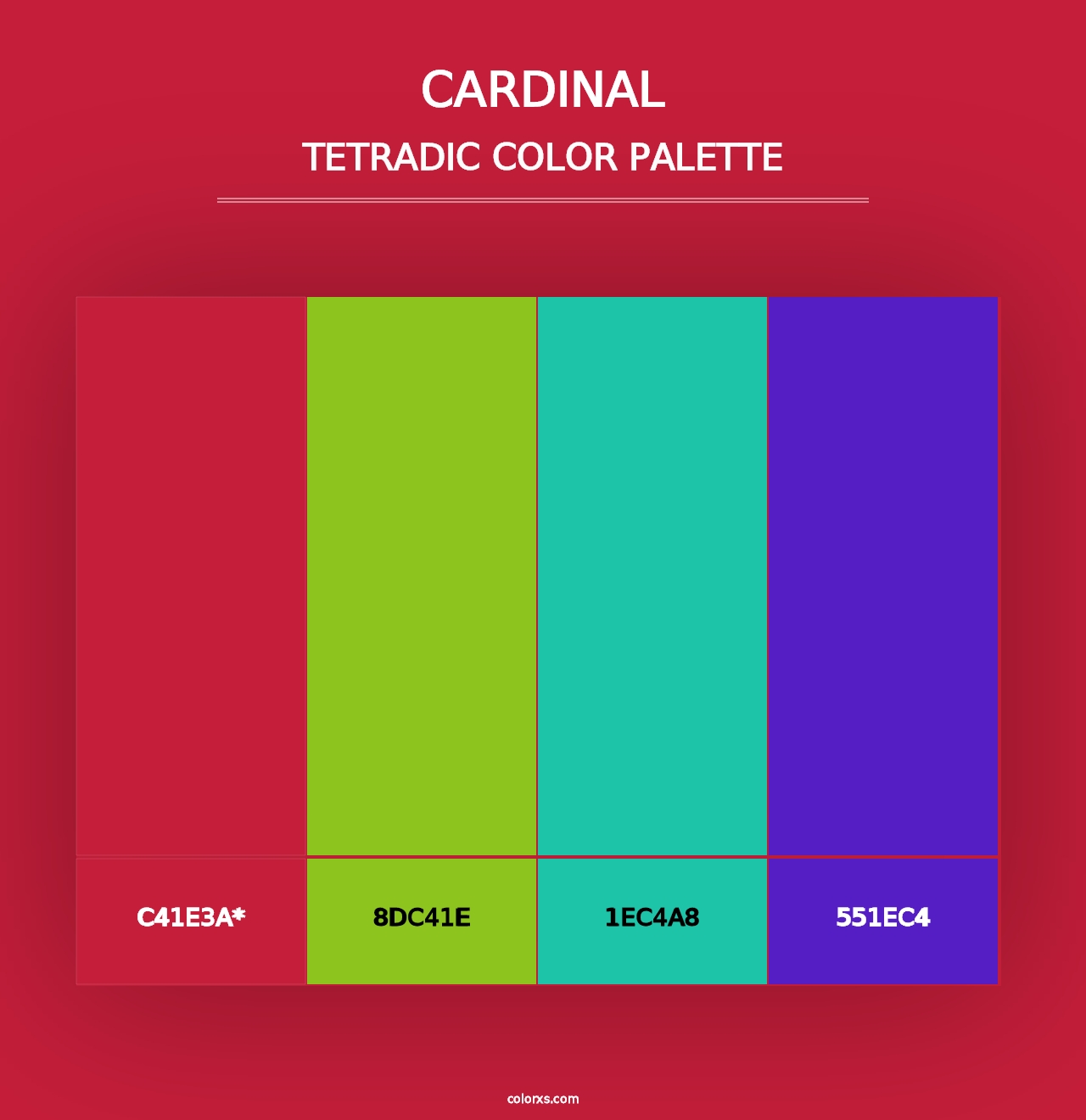 Cardinal - Tetradic Color Palette