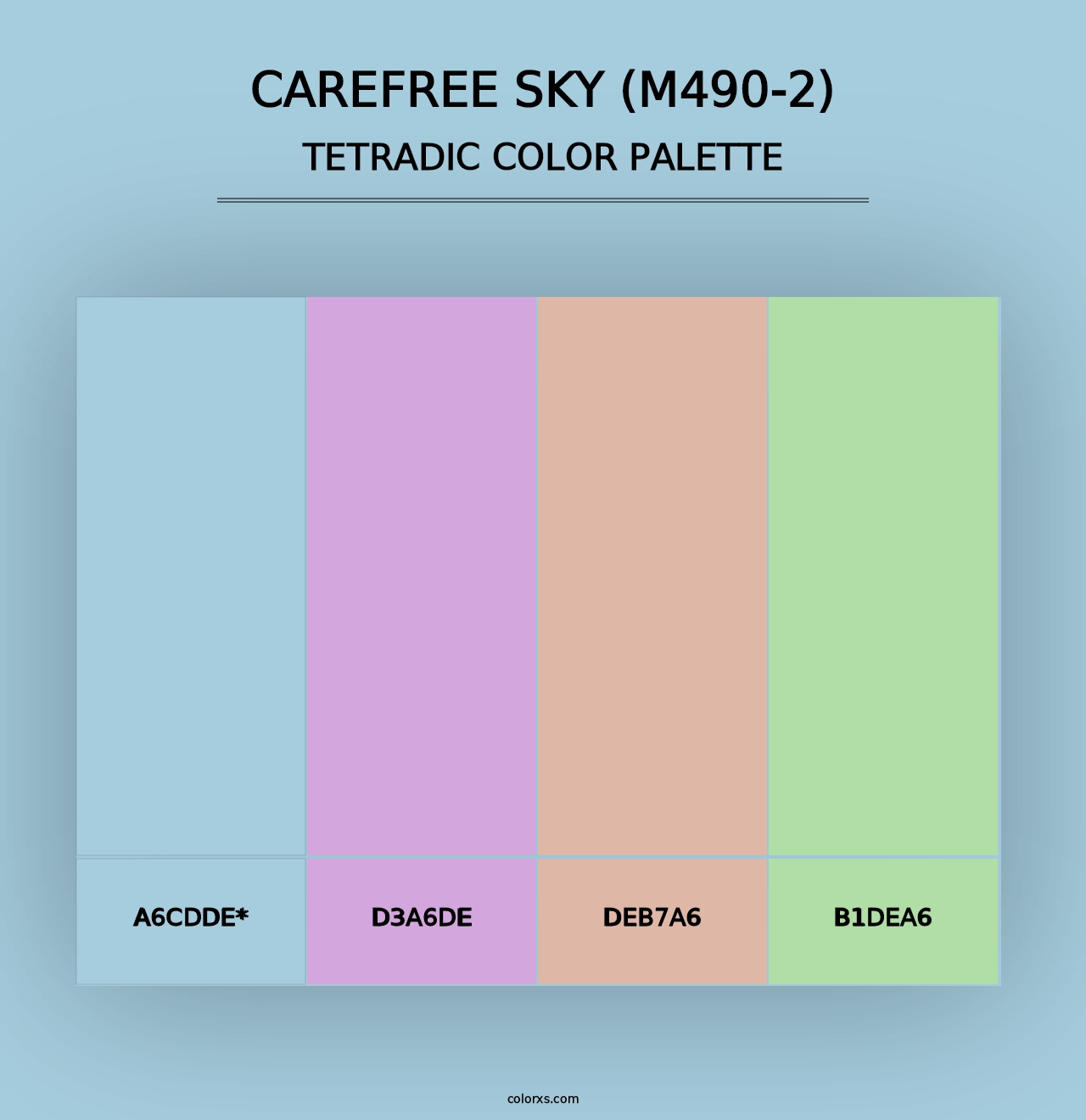 Carefree Sky (M490-2) - Tetradic Color Palette