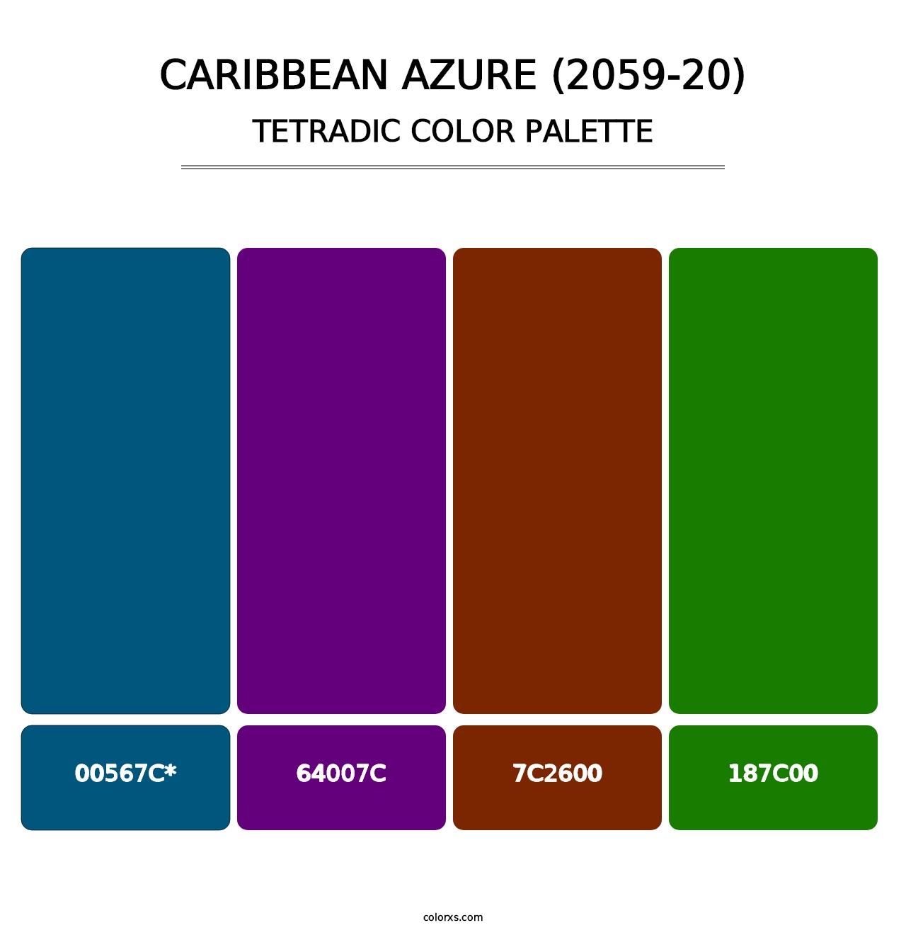 Caribbean Azure (2059-20) - Tetradic Color Palette