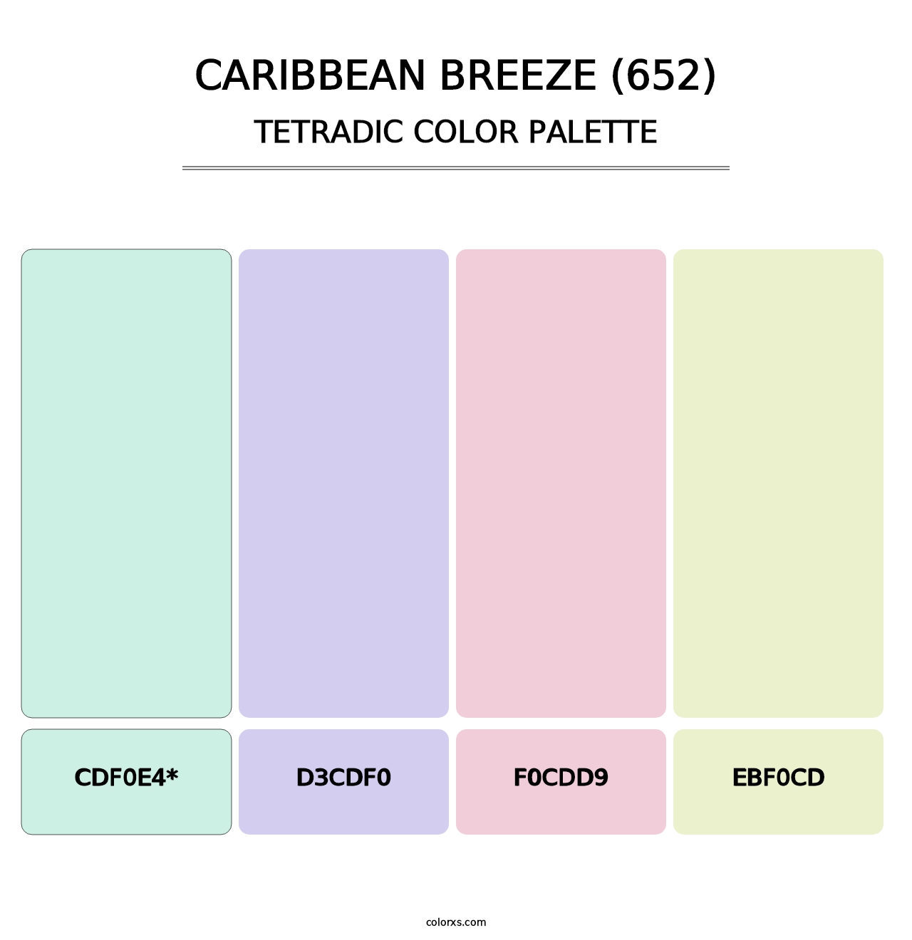 Caribbean Breeze (652) - Tetradic Color Palette