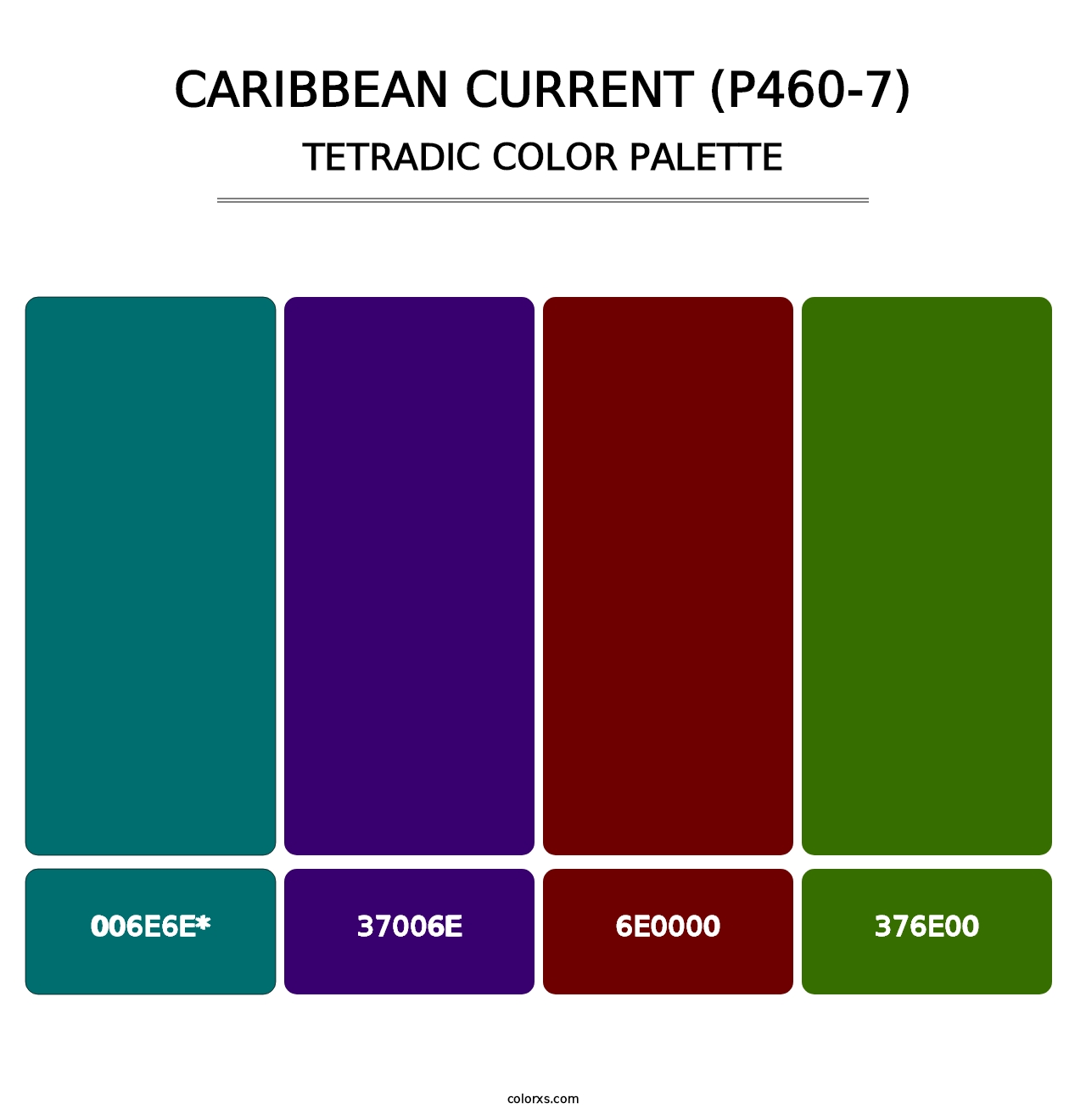 Caribbean Current (P460-7) - Tetradic Color Palette