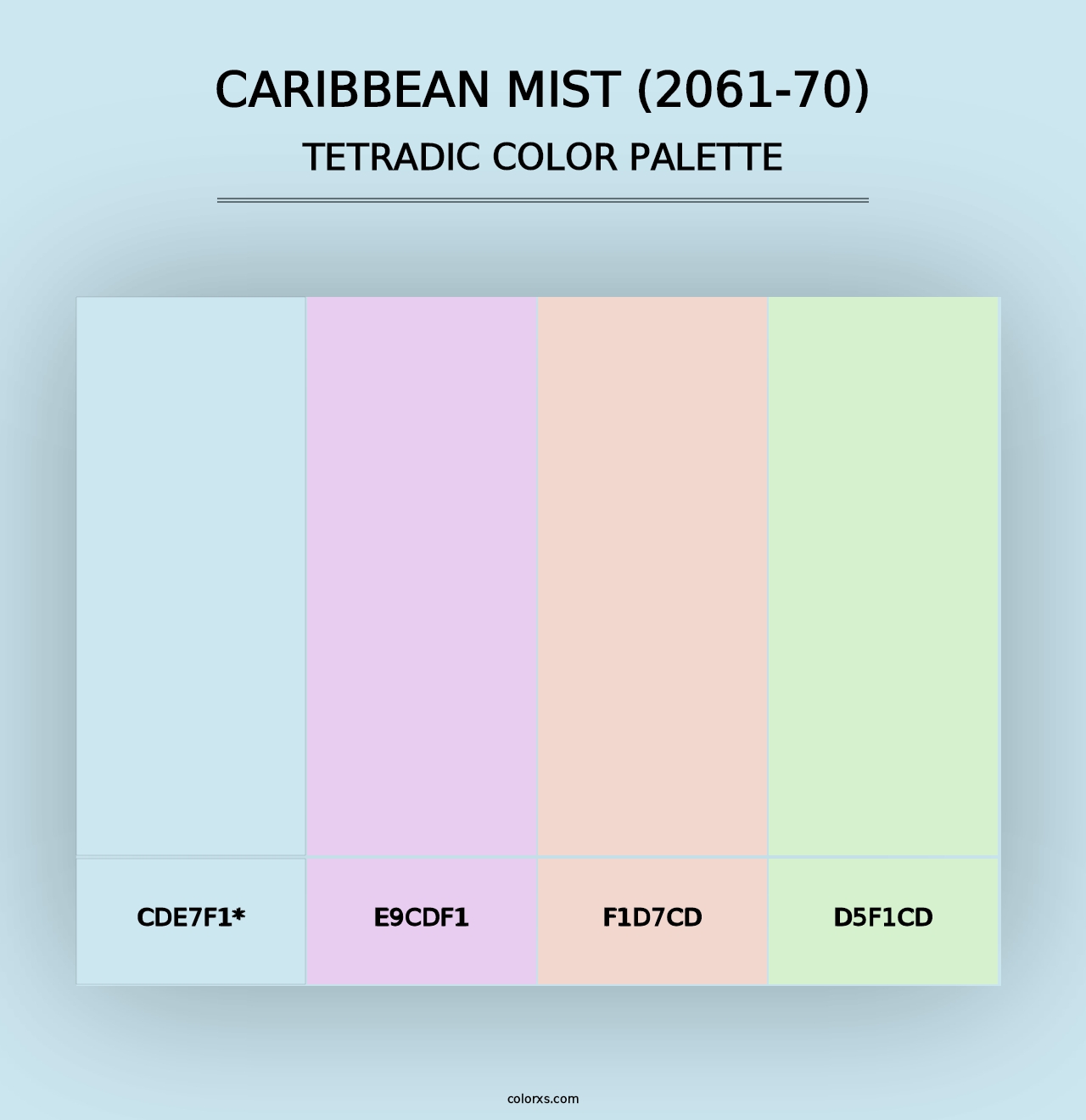 Caribbean Mist (2061-70) - Tetradic Color Palette