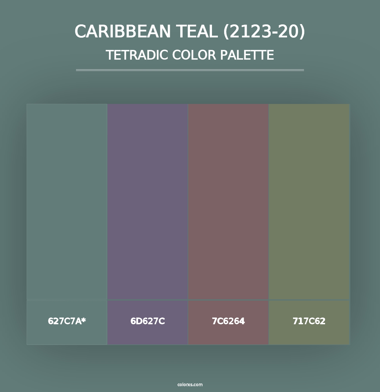 Caribbean Teal (2123-20) - Tetradic Color Palette