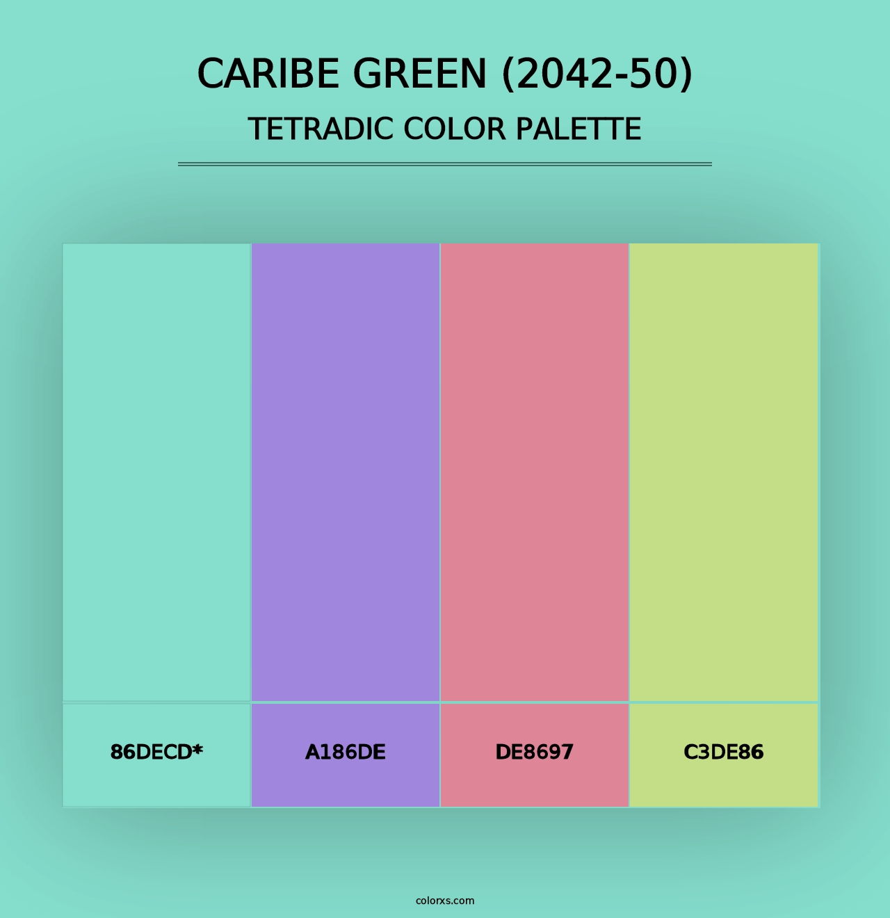 Caribe Green (2042-50) - Tetradic Color Palette