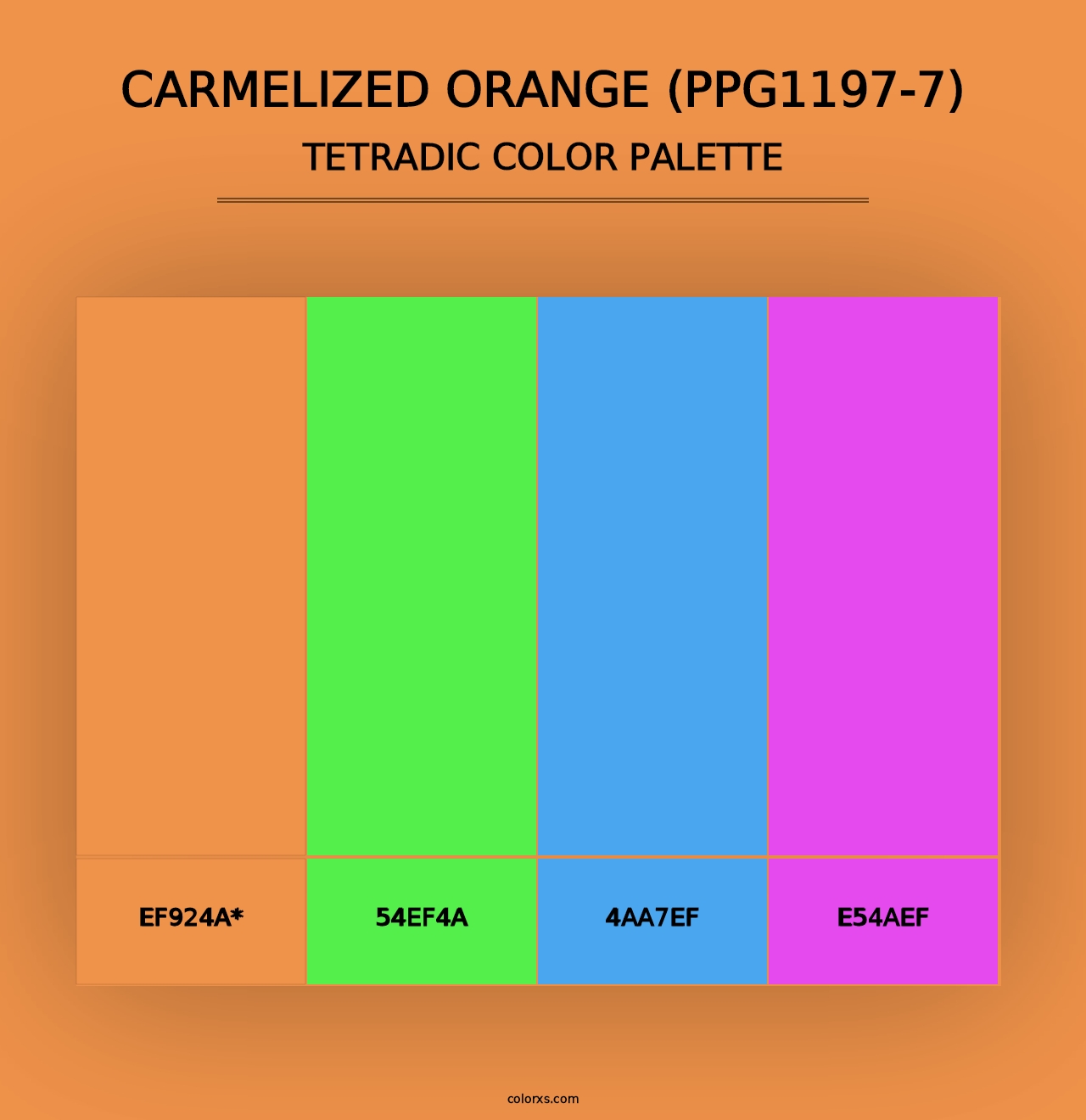 Carmelized Orange (PPG1197-7) - Tetradic Color Palette