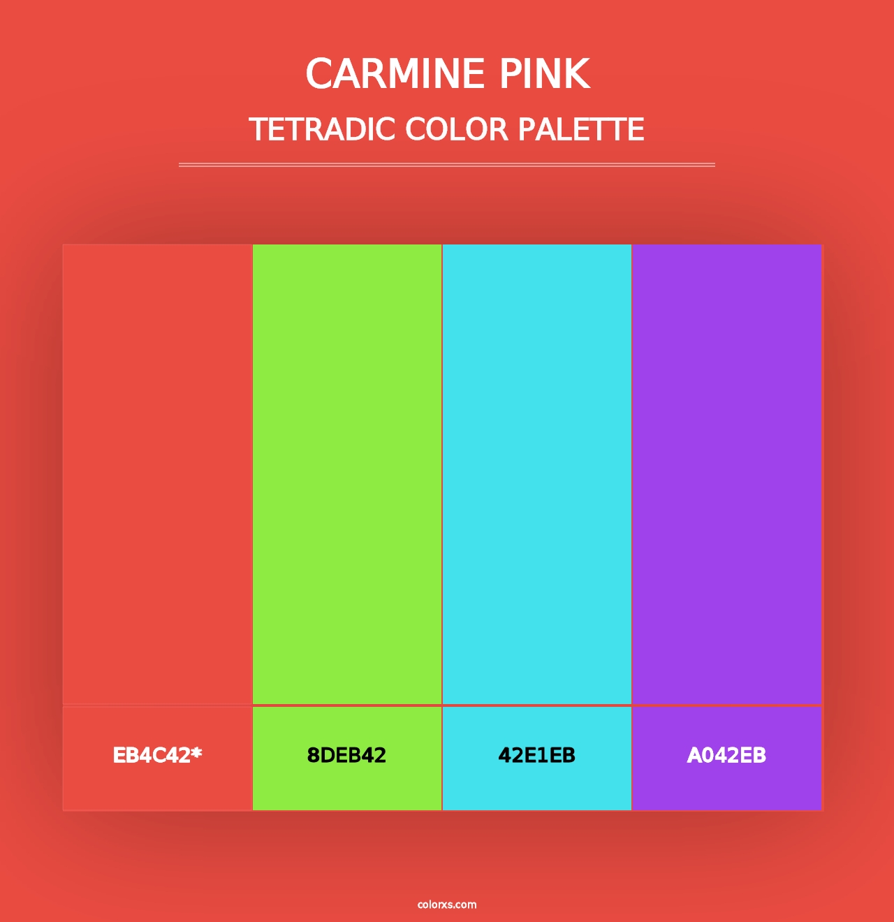 Carmine Pink - Tetradic Color Palette