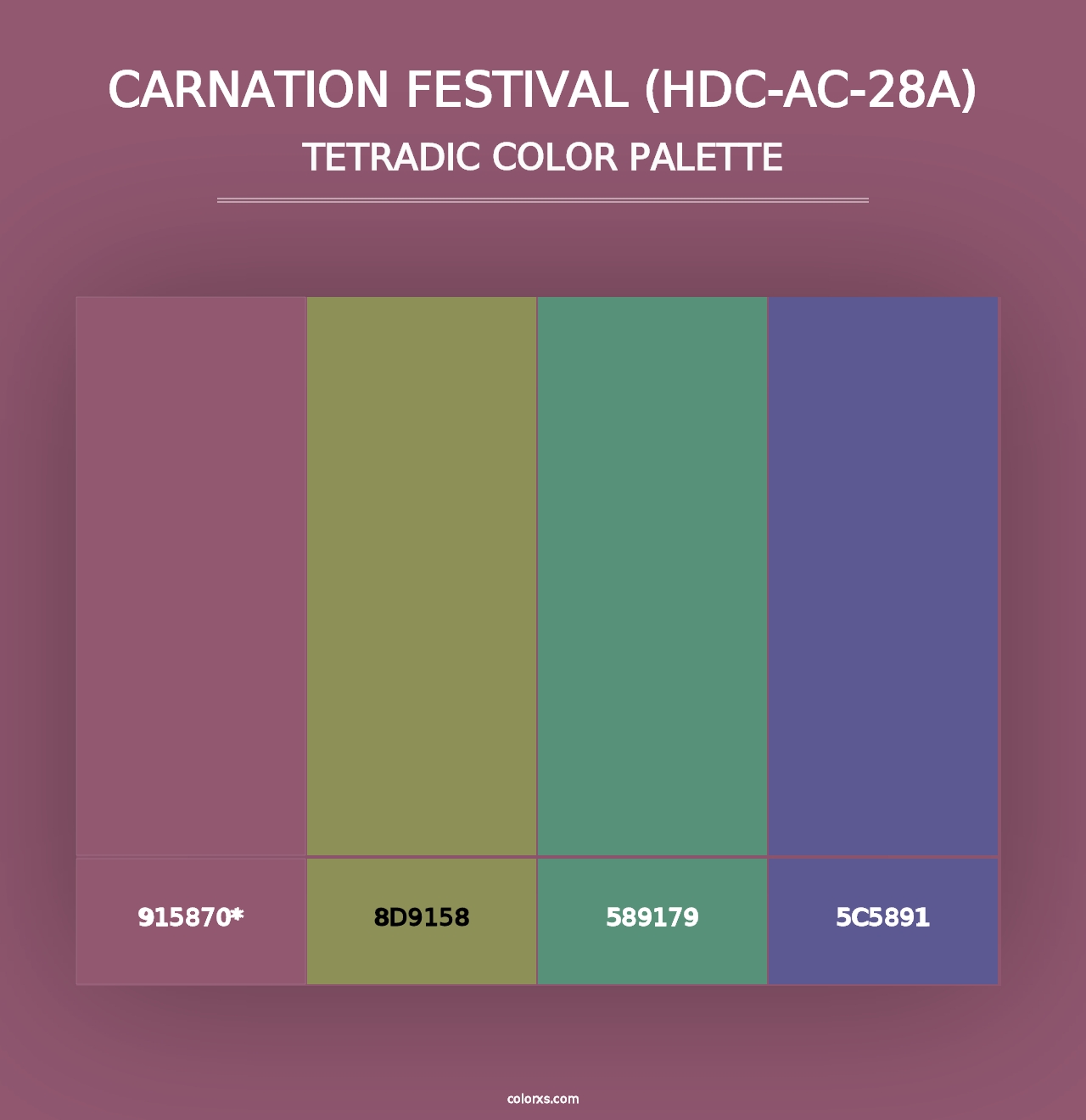 Carnation Festival (HDC-AC-28A) - Tetradic Color Palette