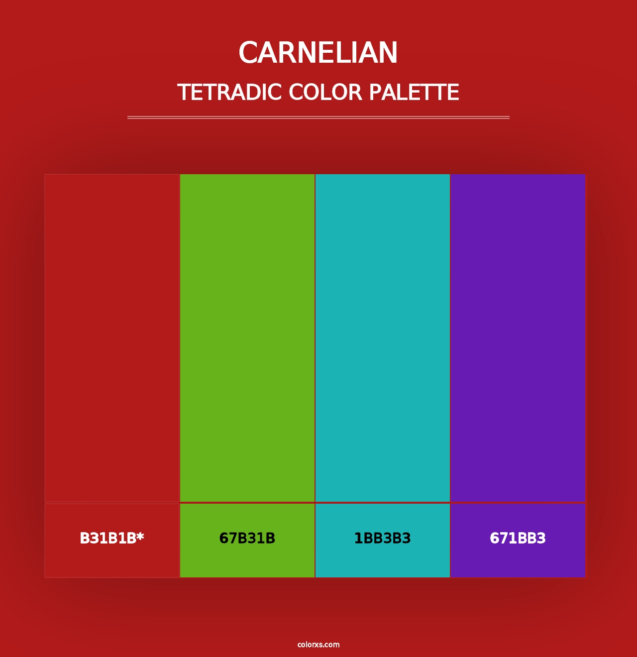 Carnelian - Tetradic Color Palette