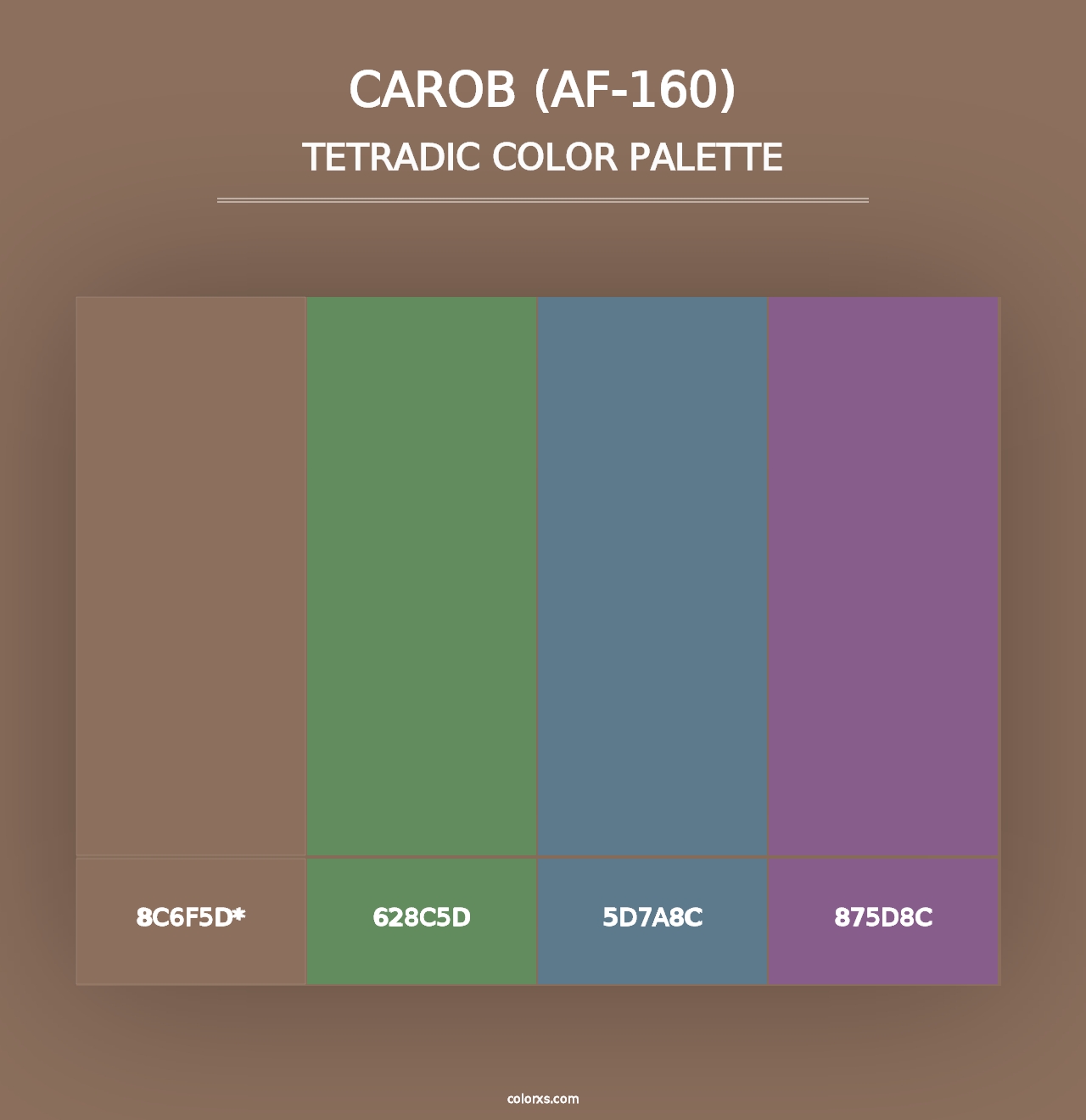 Carob (AF-160) - Tetradic Color Palette