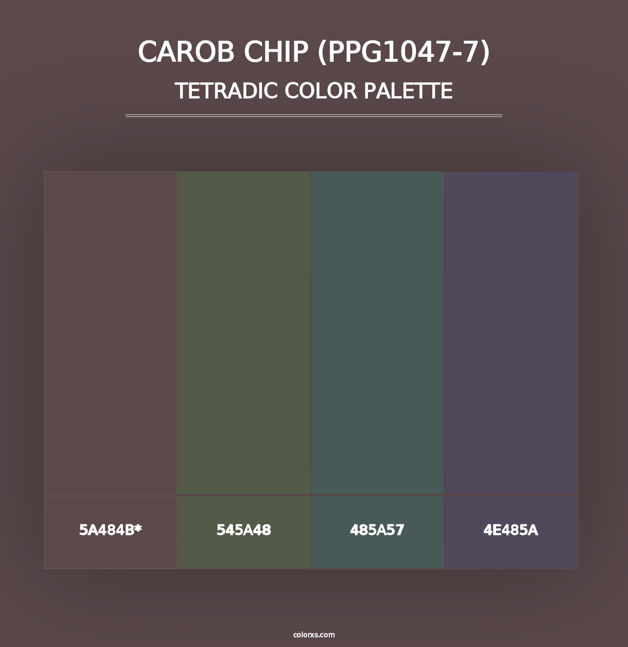 Carob Chip (PPG1047-7) - Tetradic Color Palette