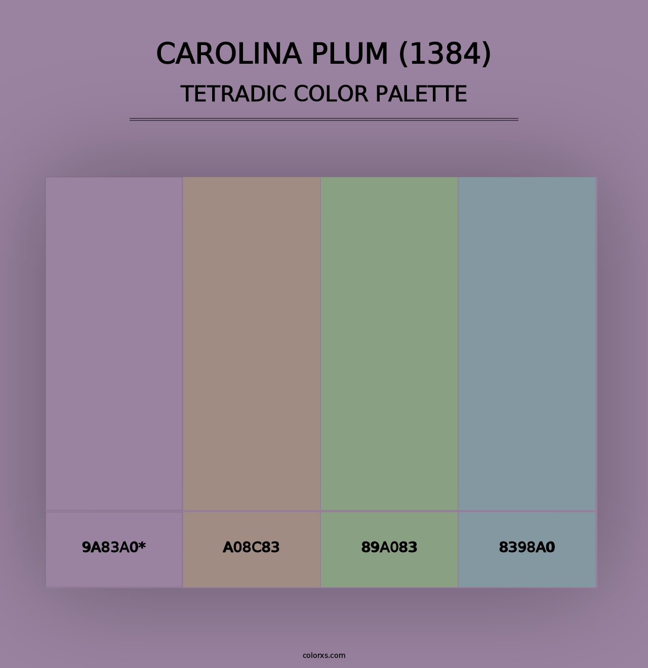 Carolina Plum (1384) - Tetradic Color Palette