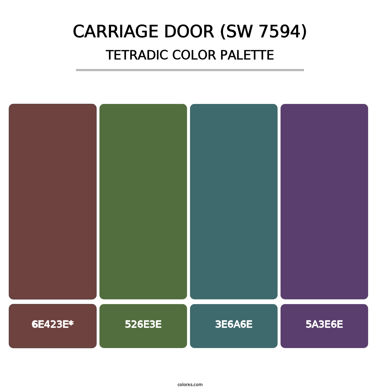 Carriage Door (SW 7594) - Tetradic Color Palette