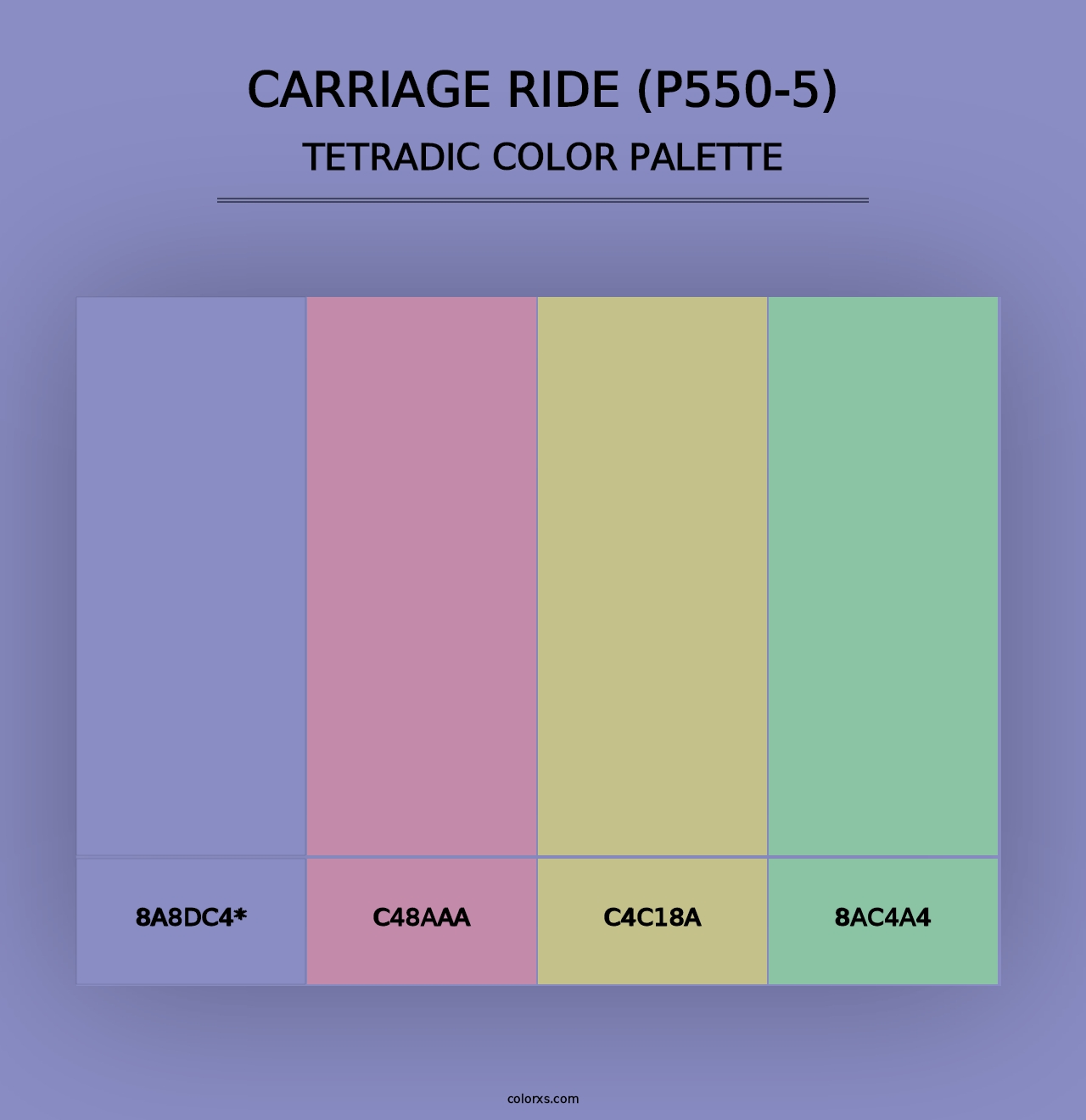 Carriage Ride (P550-5) - Tetradic Color Palette