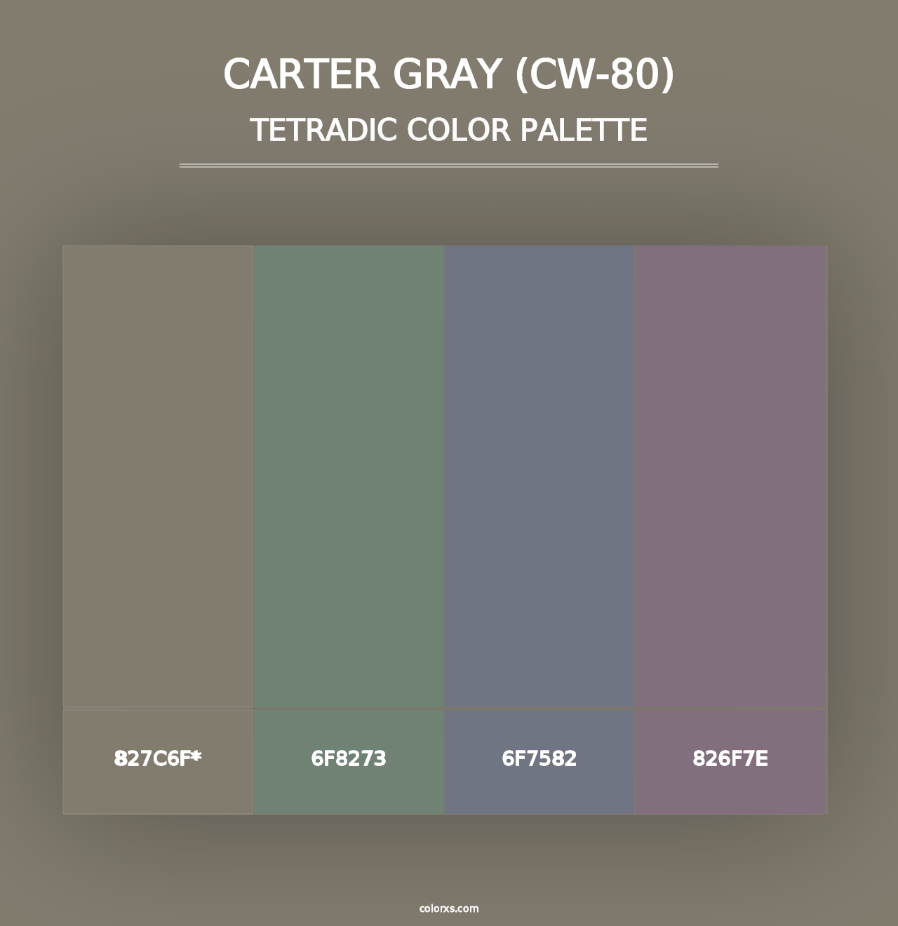 Carter Gray (CW-80) - Tetradic Color Palette