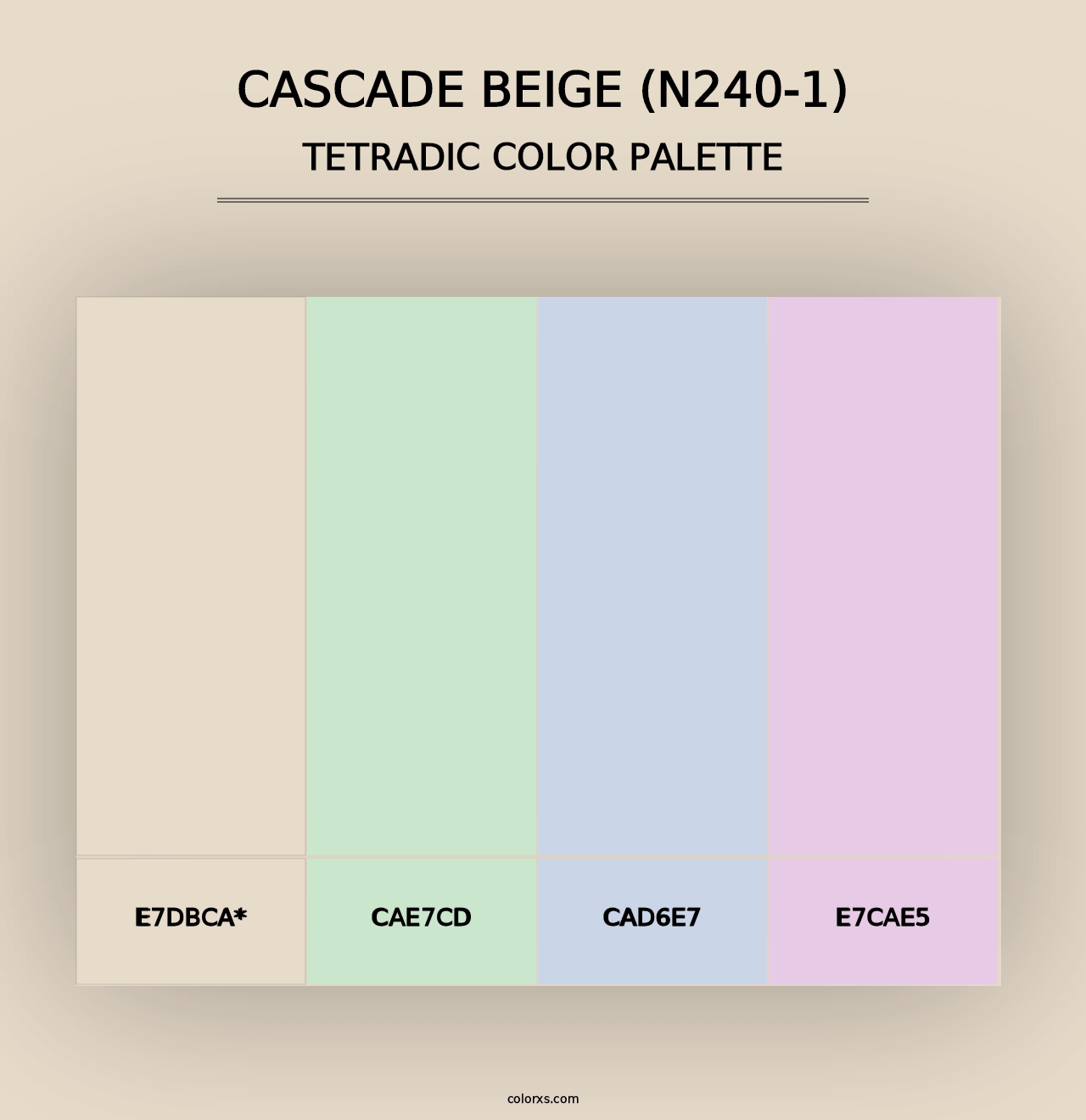 Cascade Beige (N240-1) - Tetradic Color Palette