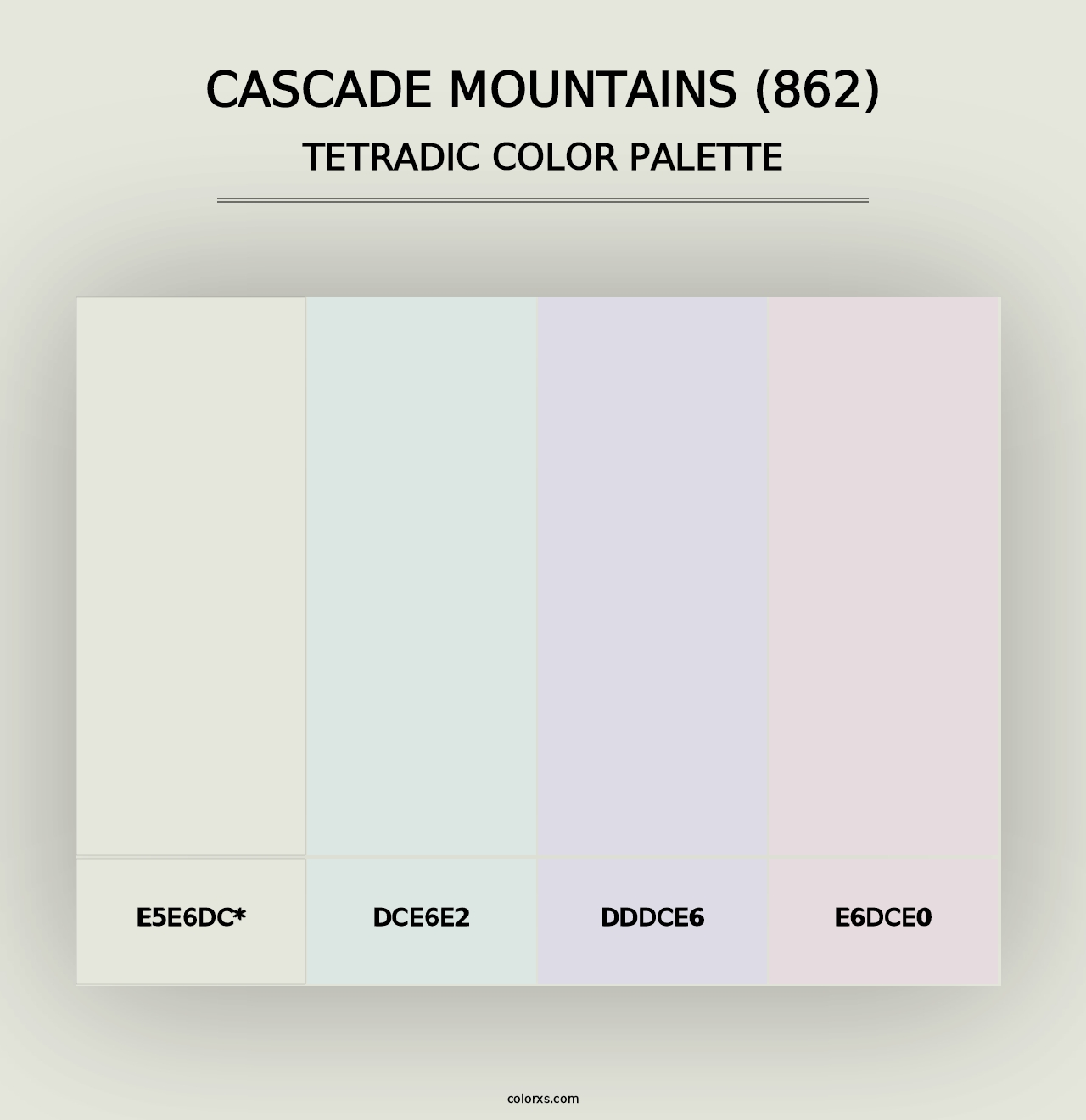 Cascade Mountains (862) - Tetradic Color Palette