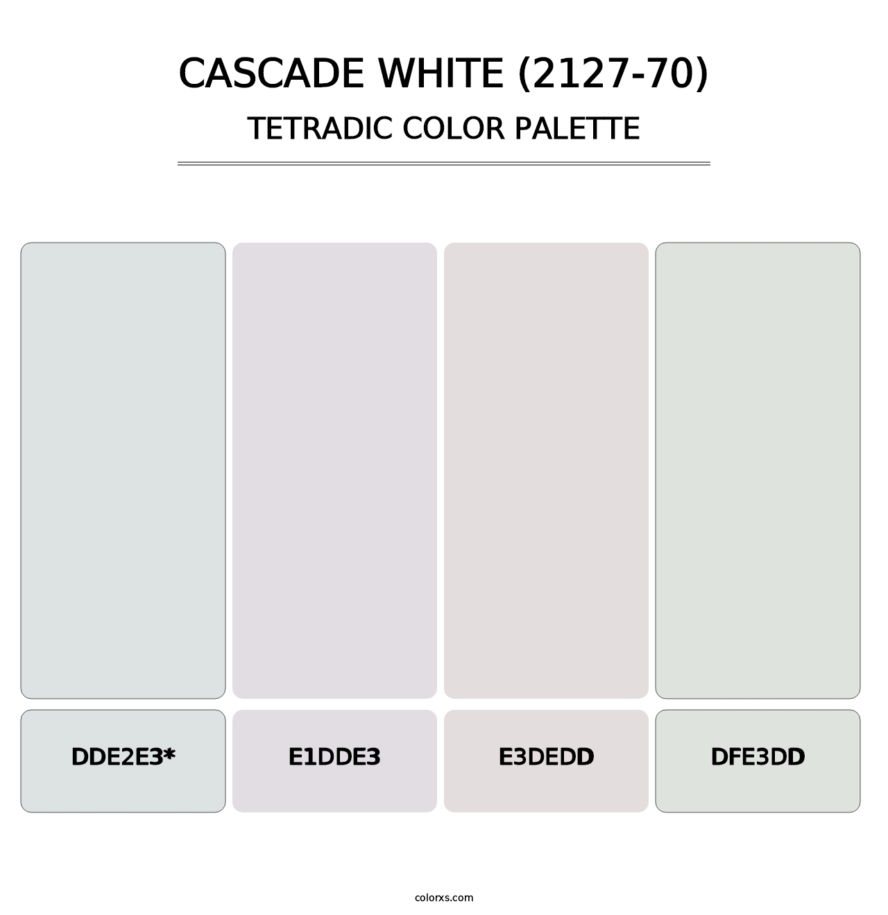 Cascade White (2127-70) - Tetradic Color Palette