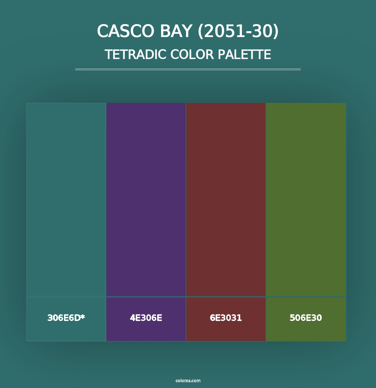 Casco Bay (2051-30) - Tetradic Color Palette