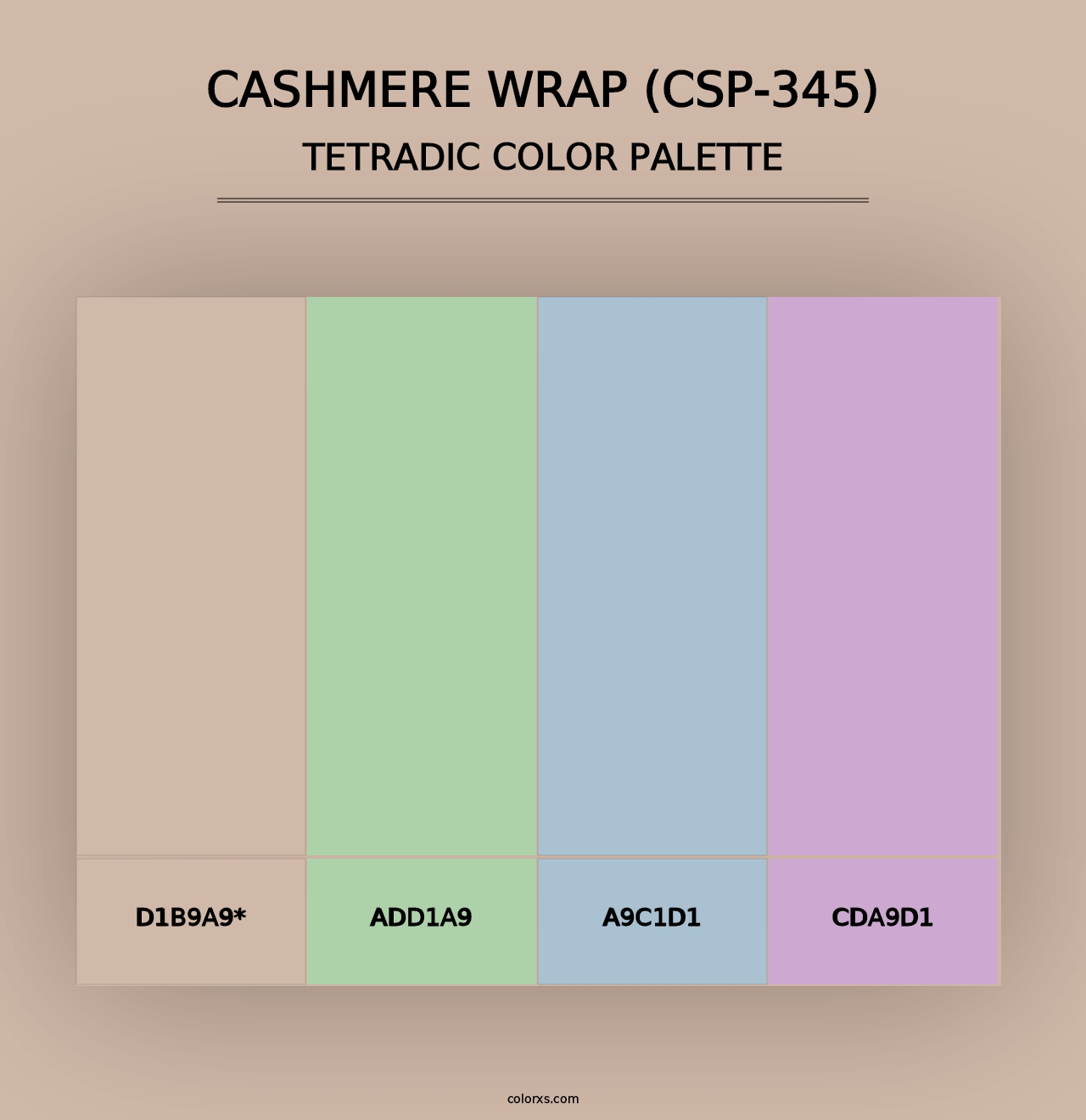 Cashmere Wrap (CSP-345) - Tetradic Color Palette