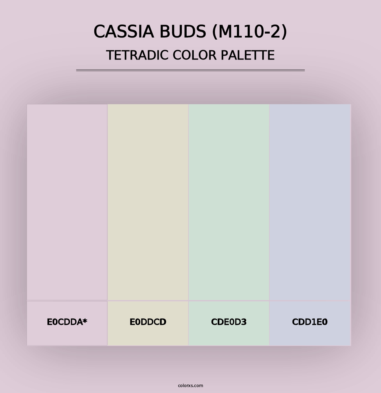 Cassia Buds (M110-2) - Tetradic Color Palette