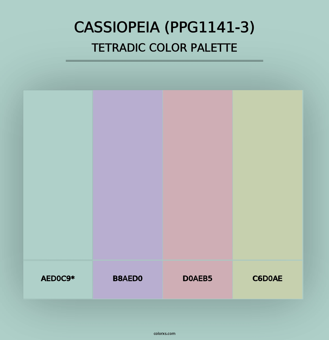 Cassiopeia (PPG1141-3) - Tetradic Color Palette