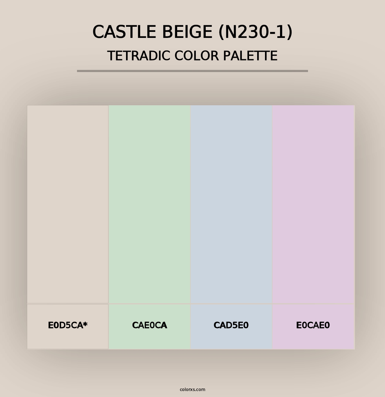 Castle Beige (N230-1) - Tetradic Color Palette