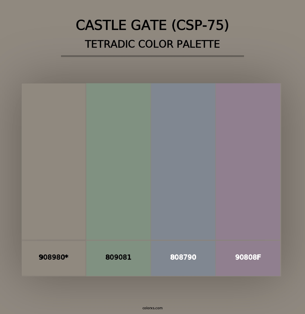 Castle Gate (CSP-75) - Tetradic Color Palette