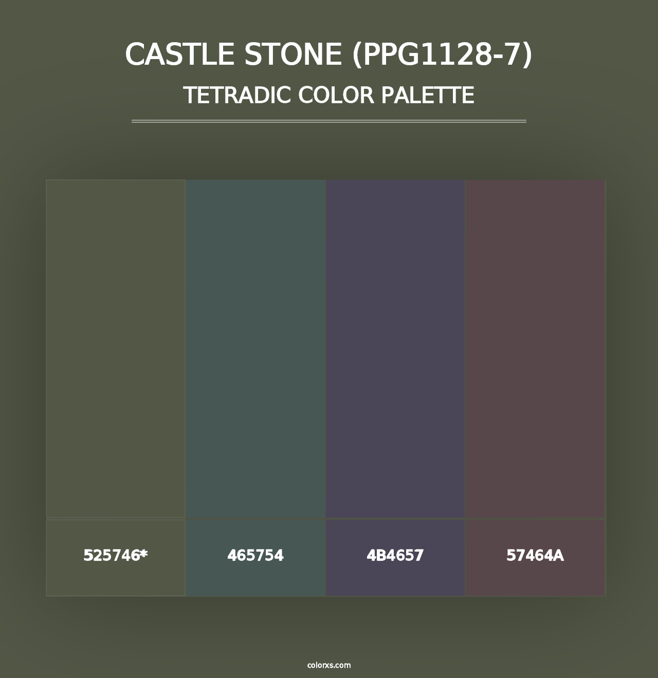 Castle Stone (PPG1128-7) - Tetradic Color Palette