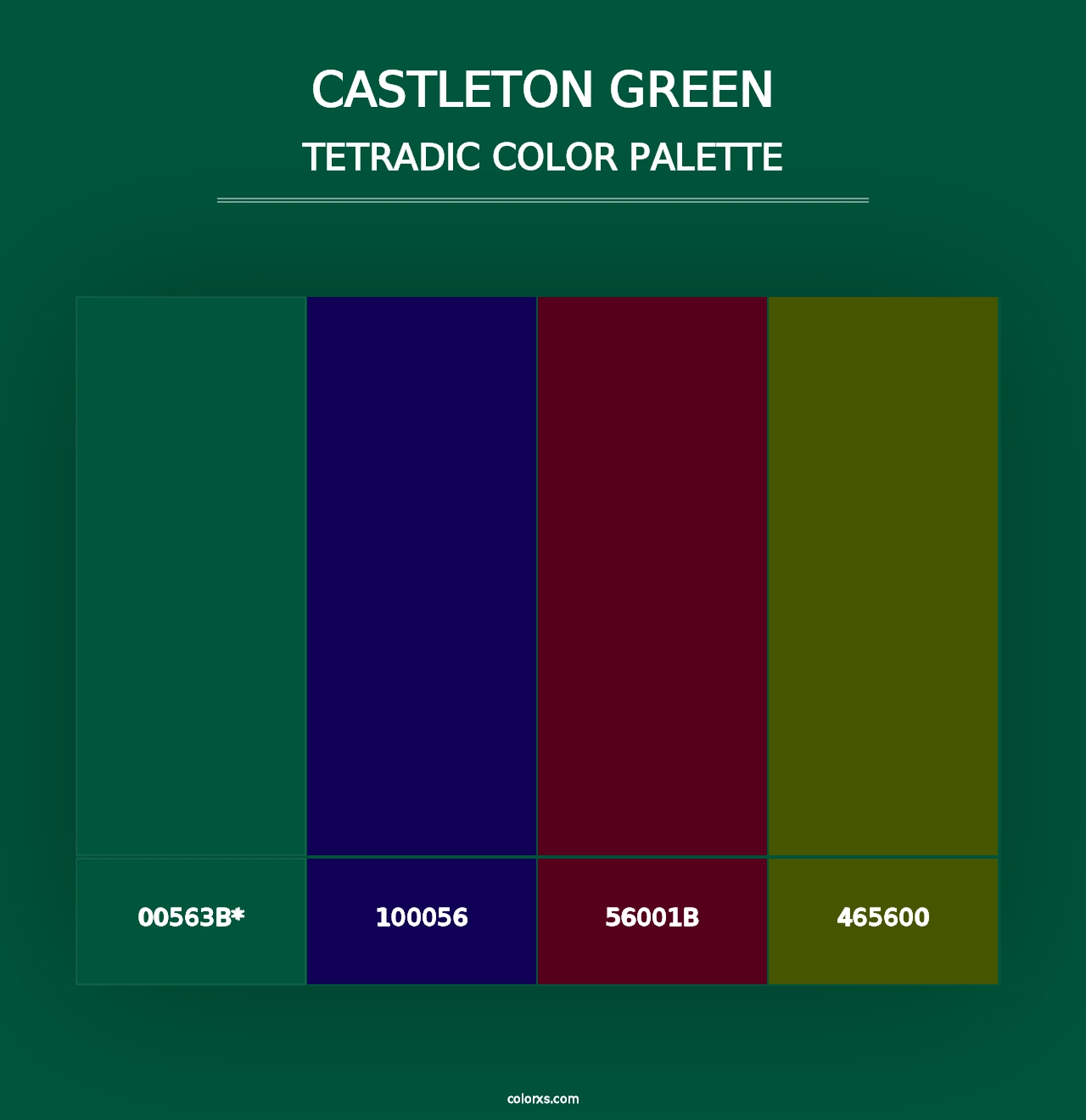 Castleton Green - Tetradic Color Palette