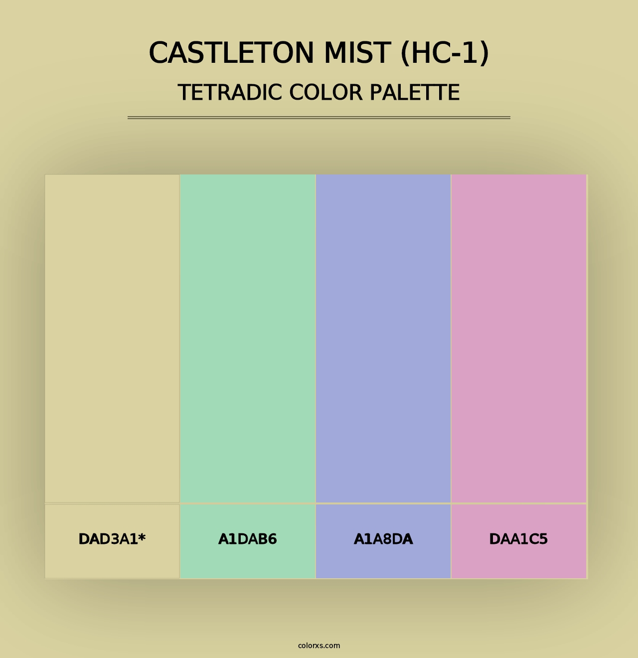 Castleton Mist (HC-1) - Tetradic Color Palette