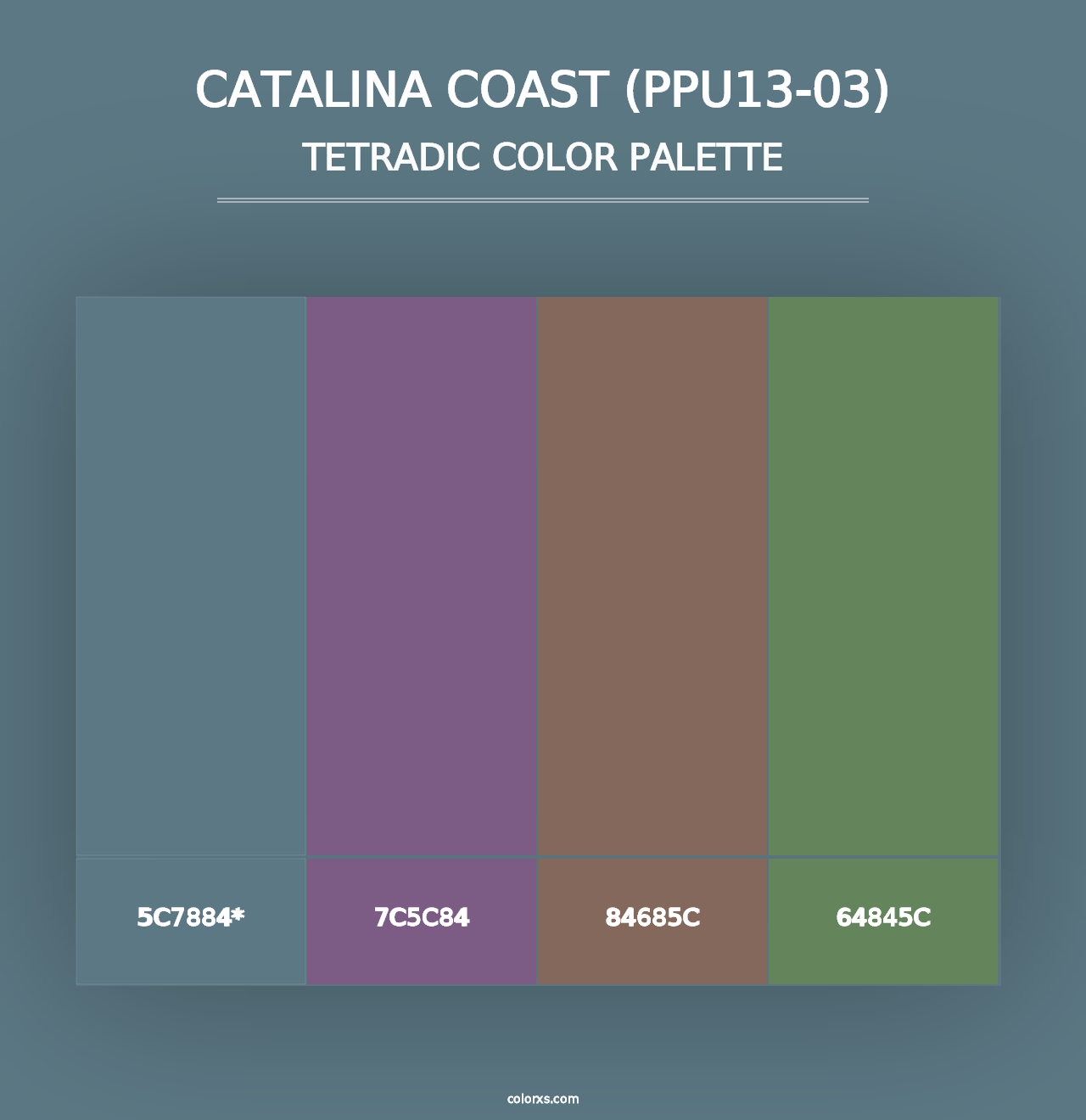 Catalina Coast (PPU13-03) - Tetradic Color Palette